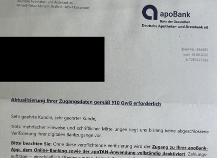 Betrugsmasche Apobank