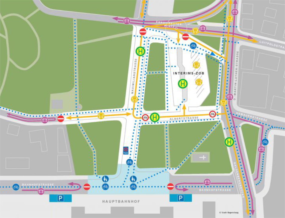 Neue Verkehrsführung in der Albertstraße